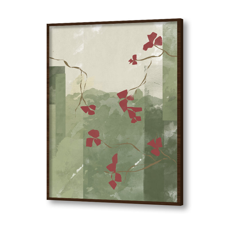 Gulmohar 1 Wall Art | Nature Wall Artwork | Abstract Canvas Painting for Wall | Wall Decor | Wall Painting