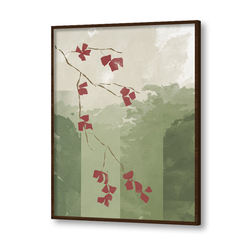 Gulmohar 2 Wall Art | Nature Wall Artwork | Abstract Canvas Painting for Wall | Wall Decor | Wall Painting