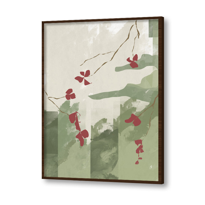 Gulmohar 3 Wall Art | Nature Wall Artwork | Abstract Canvas Painting for Wall | Wall Decor | Wall Painting