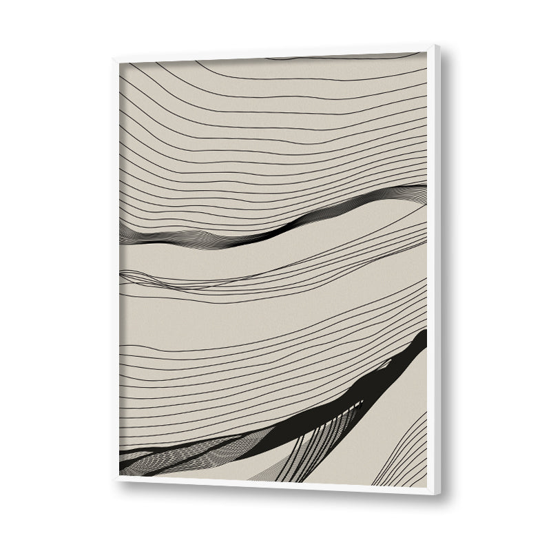 Abstract Arcs (Set of 2) | Black & White Wall Artwork | Abstract Canvas Painting for Wall | Wall Decor | Wall Painting