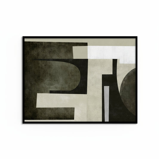 Monochrome Forms | Abstract | Black & White Canvas Painting for Wall | Wall Decor | Wall Painting