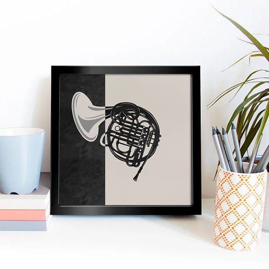Music Lover 2 Black and White Wall Artwork | Vintage Canvas Painting for Wall | Wall Decor | Wall Painting for Living Room | Bedroom