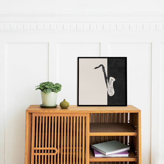 Music Lover 3 Black and White Wall Artwork | Vintage Canvas Painting for Wall | Wall Decor | Wall Painting for Living Room | Bedroom