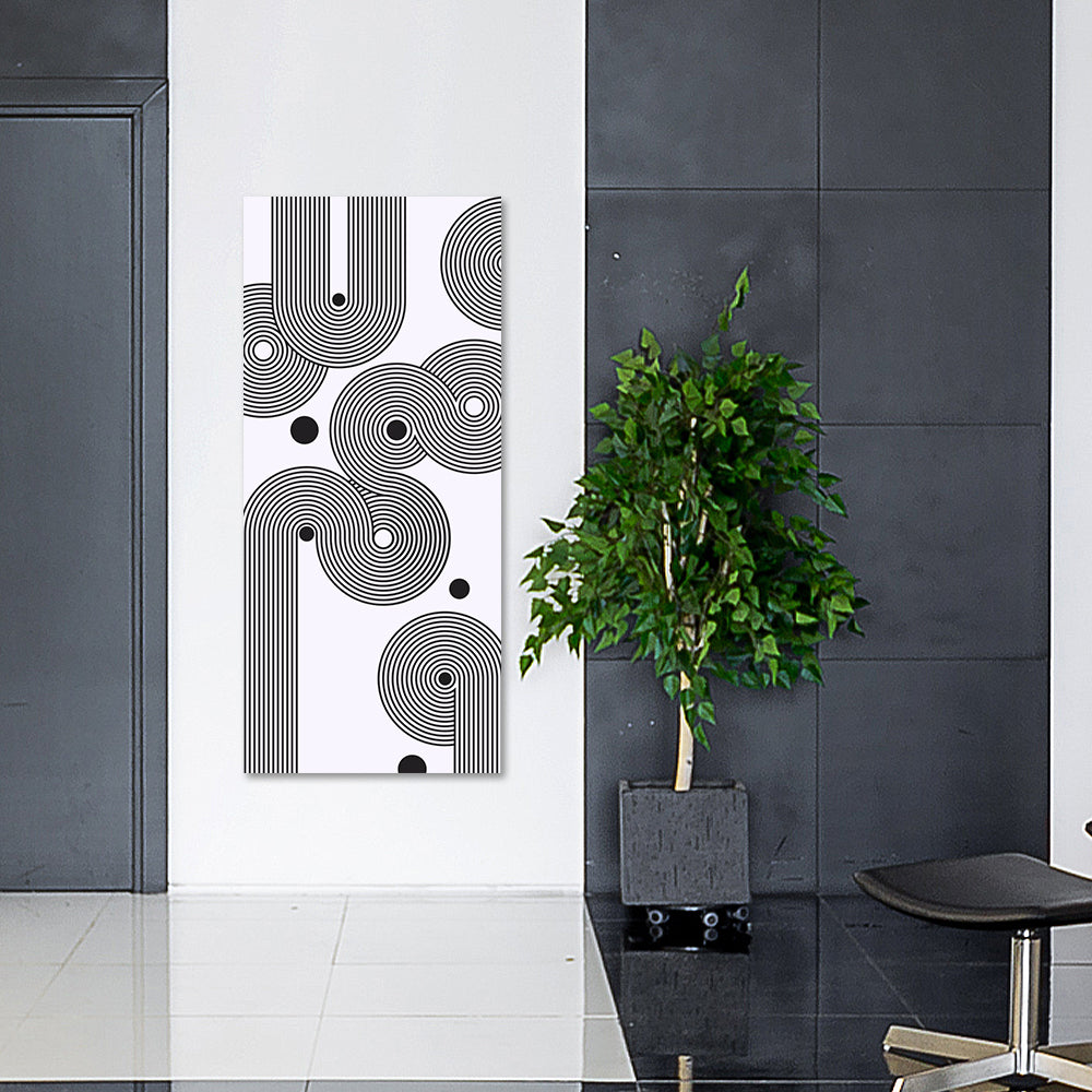 Mystic Swirls | Black and White | Abstract Canvas Painting for Wall | Wall Decor | Wall Painting