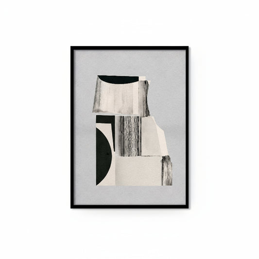 Structure and Void | Abstract | Black & White Canvas Painting for Wall | Wall Decor | Wall Painting