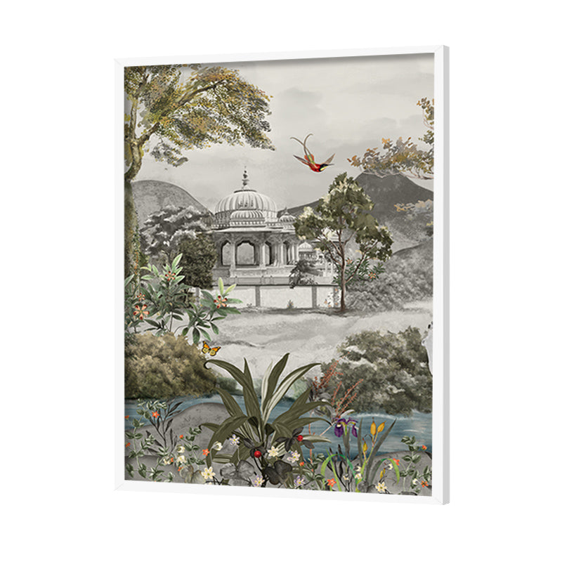 Royal Bagh set of 3 Traditional Wall Artwork | Canvas Painting for Wall | Wall Decor | Wall Painting for Living Room | Bedroom