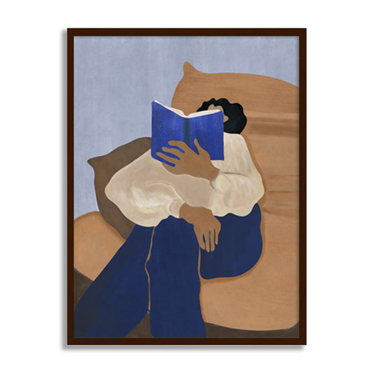 Book Worm 1 Scandinavian Wall Artwork | Pop Canvas Painting for Wall | Wall Decor | Wall Painting for Home Decor, Living Room, Cafe, Office, Restaurant