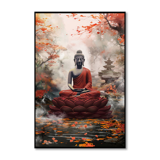 Buddha 3 Traditional Wall Artwork | Canvas Painting for Wall | Wall Decor | Wall Painting for Living Room | Bedroom