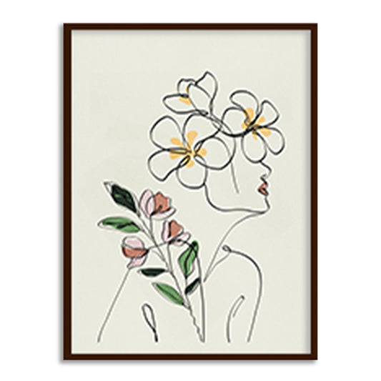 Florate Lady 2 Scandinavian Wall Artwork Home Decor | Nature Canvas Painting for Wall | Wall Decor | Wall Painting