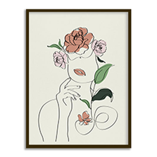 Florate Lady 3 Scandinavian Wall Artwork | Nature Canvas Painting for Wall | Wall Decor | Wall Painting