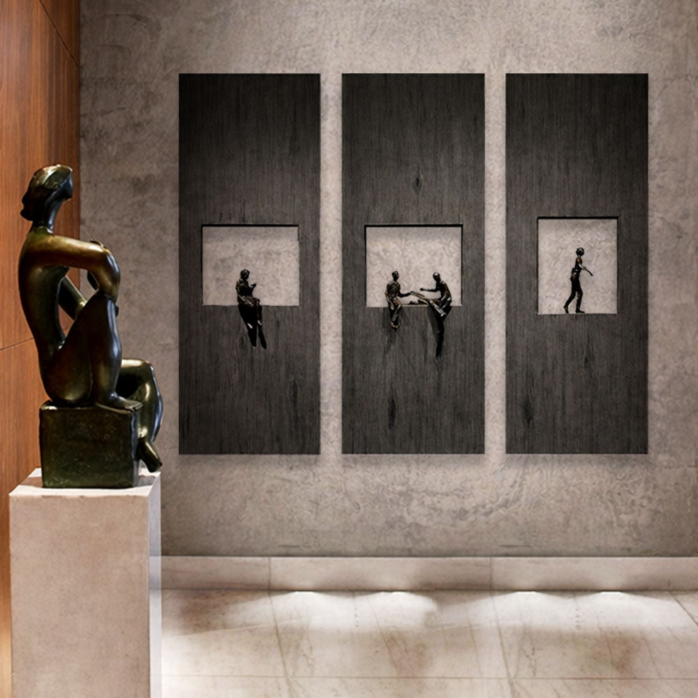 Framed Moments – Sculptural Narrative Panel Set