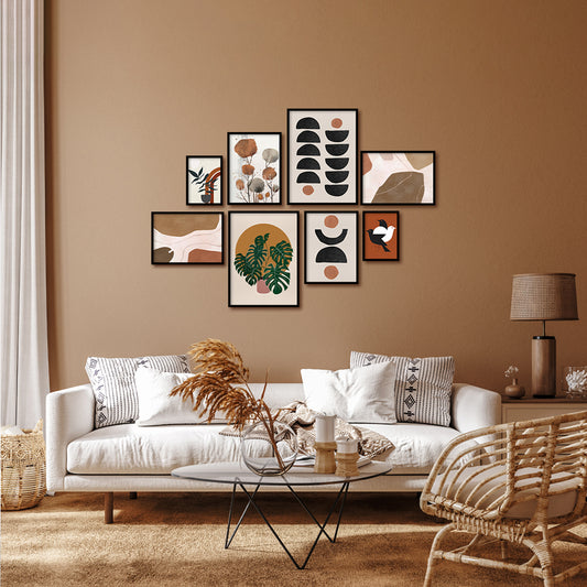 Boho-Chic Gallery Wall Wall Art for Home Decor| Canvas Painting for Wall Art | Wall Decor | Wall Painting for Cafe, Restaurant, Living Room, Home Decor