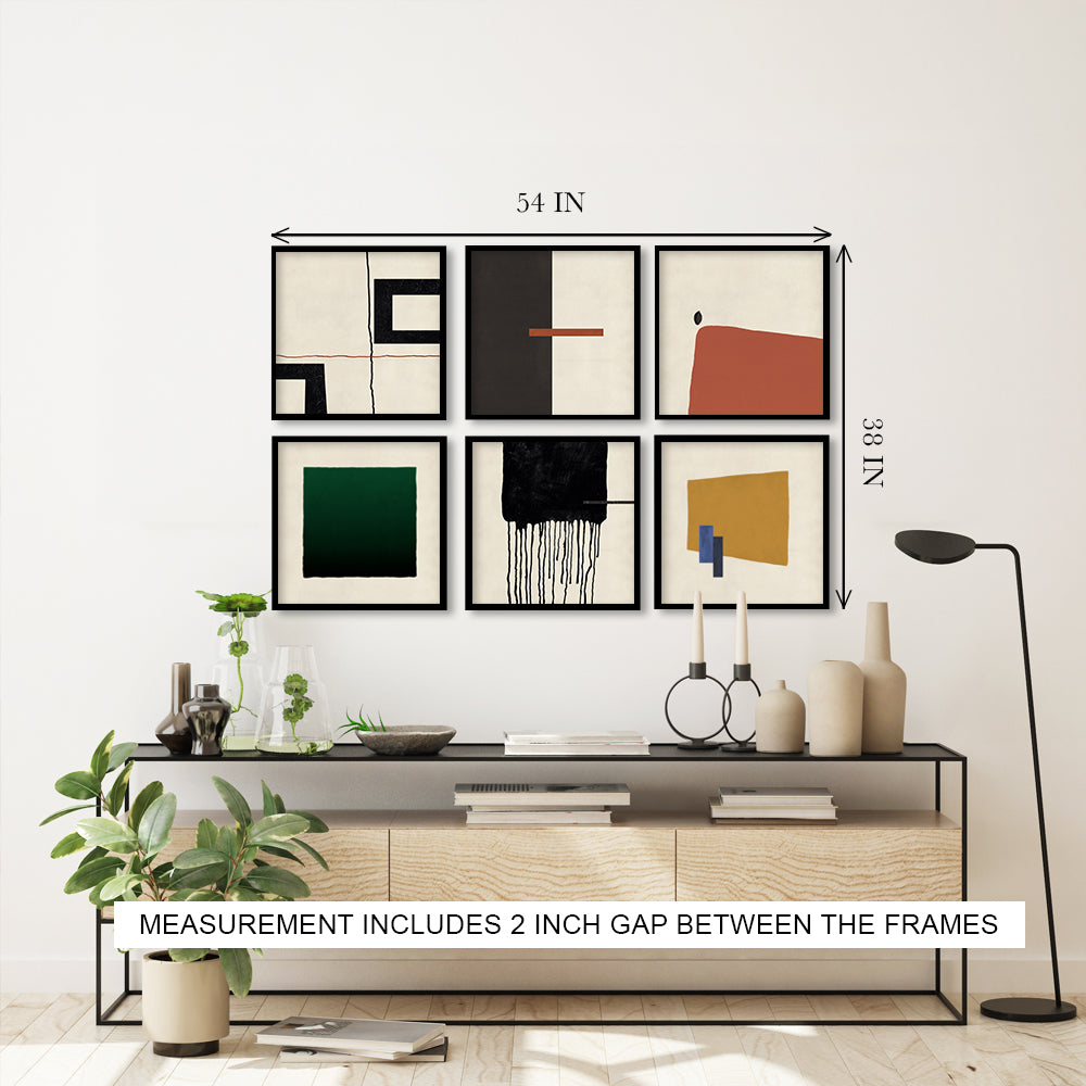 Bold Shapes Canvas Painting Gallery Wall Art for Home Decor