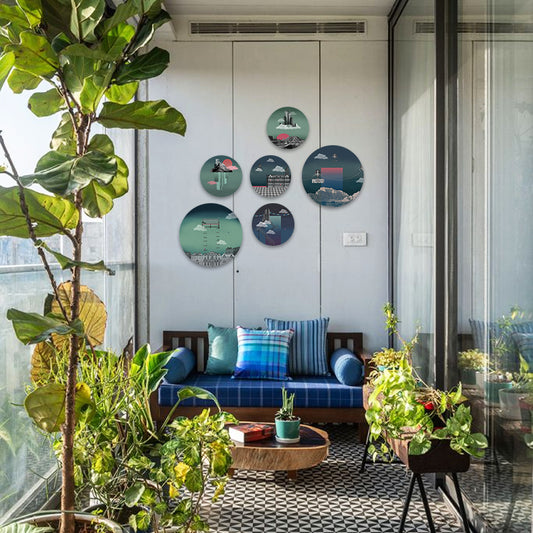 Skywalk Gallery Wall Wall Art for Home Decor| Canvas Painting for Wall Art | Wall Decor | Wall Painting for Cafe, Restaurant, Living Room, Home Decor