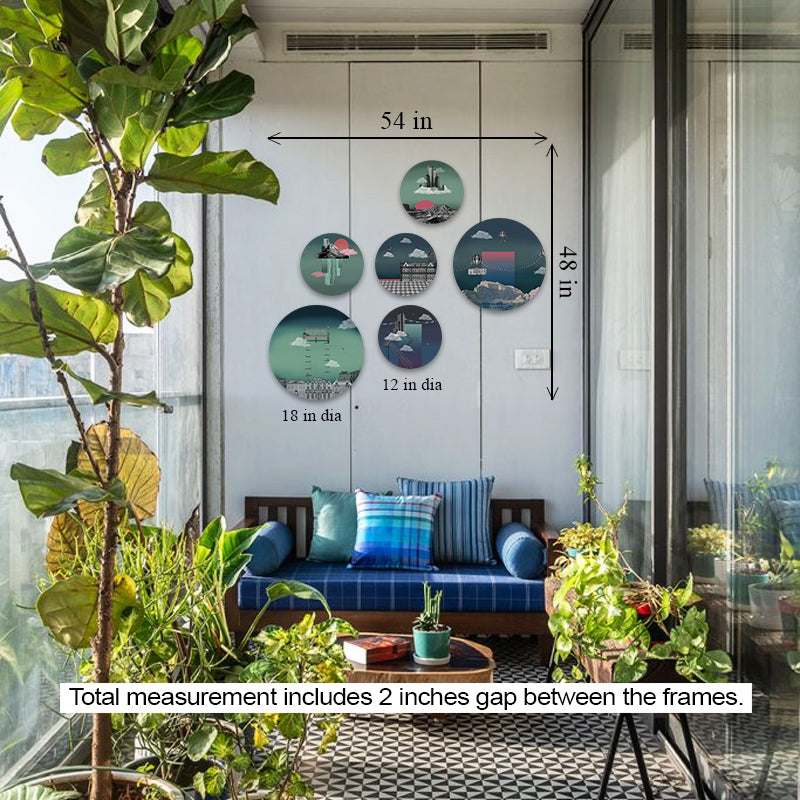 Skywalk Gallery Wall Wall Art for Home Decor| Canvas Painting for Wall Art | Wall Decor | Wall Painting for Cafe, Restaurant, Living Room, Home Decor