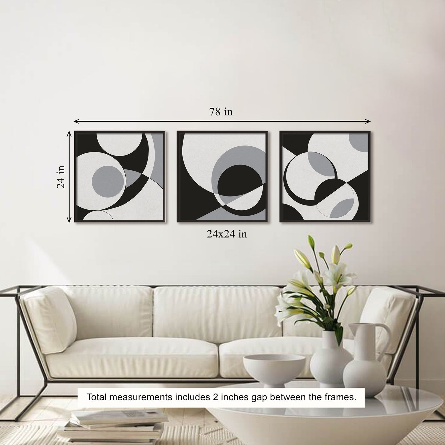 Blacks and Whites Gallery Wall Wall Art for Home Decor| Canvas Painting for Wall Art | Wall Decor | Wall Painting for Cafe, Restaurant, Living Room, Home Decor