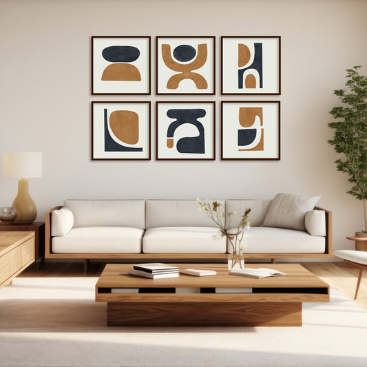 Bold and Balanced Canvas Painting Gallery Wall Art