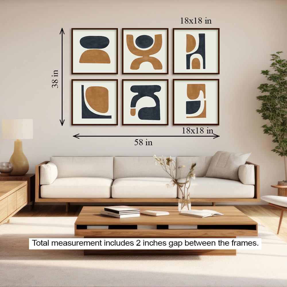 Bold and Balanced Canvas Painting Gallery Wall Art