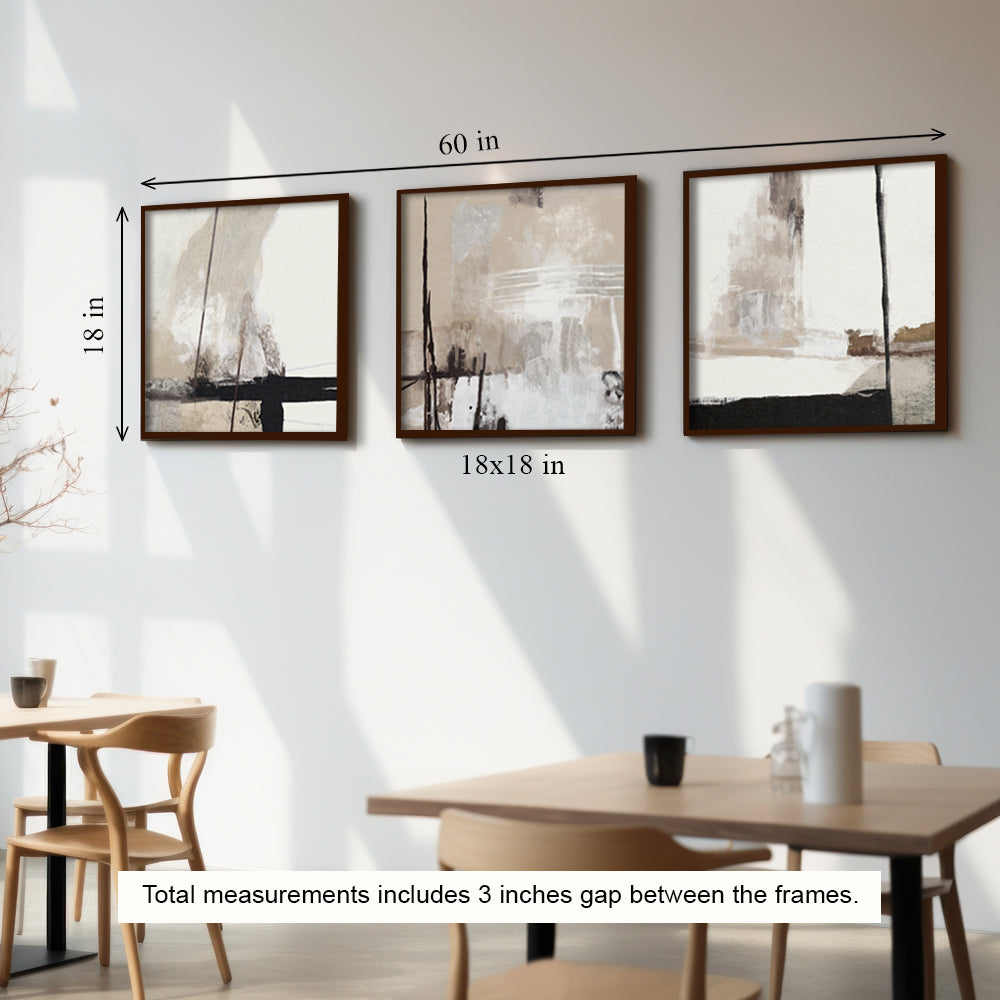 Abstract Tryptics Canvas Painting Gallery Wall Art