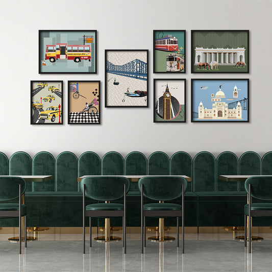 Essence of Kolkata Canvas Painting Gallery Wall Art