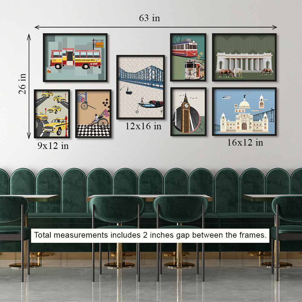 Essence of Kolkata Canvas Painting Gallery Wall Art