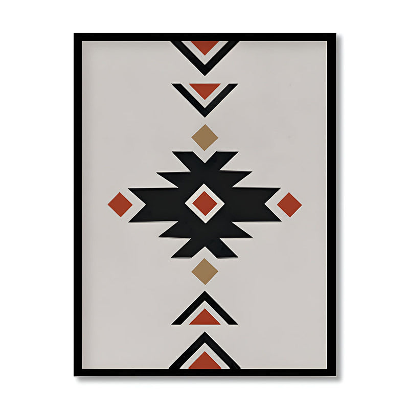 Geometric Rustic Aztec 1 Scandinavian Canvas Wall Art Print