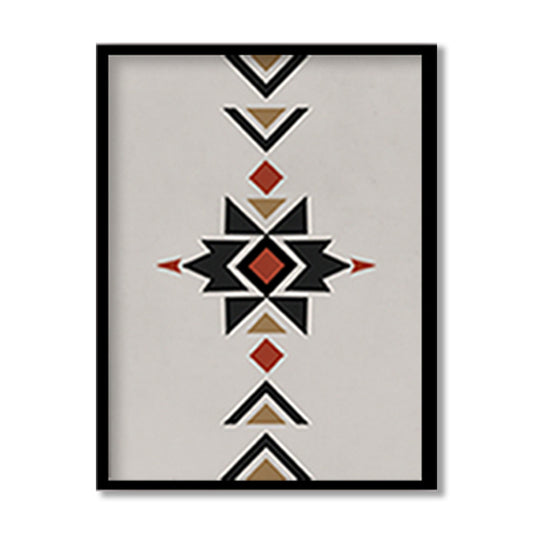 Geometric Rustic Aztec 3 Pop Artwork| Scandinavian Wall Artwork | Abstract Canvas Painting for Wall | Wall Decor | Wall Painting