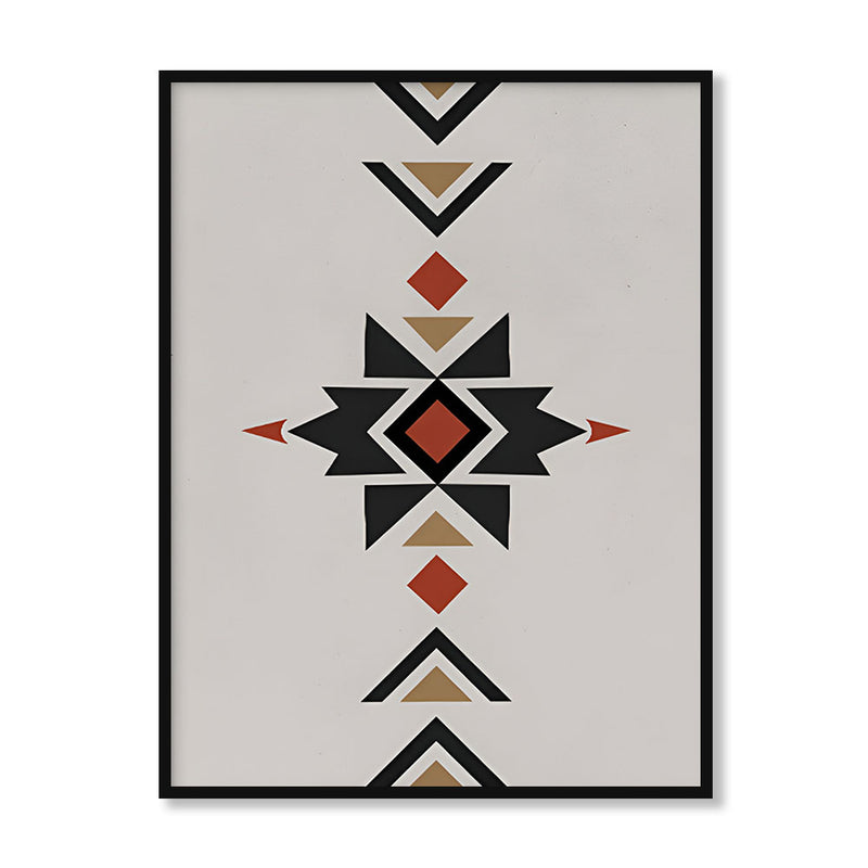 Geometric Rustic Aztec 3 Scandinavian Canvas Wall Art Print