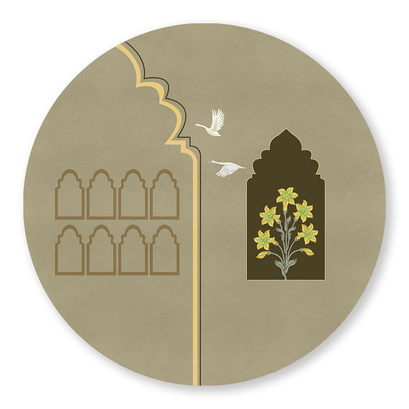 Grove 6 (Round) Canvas Nature Art Print for Wall