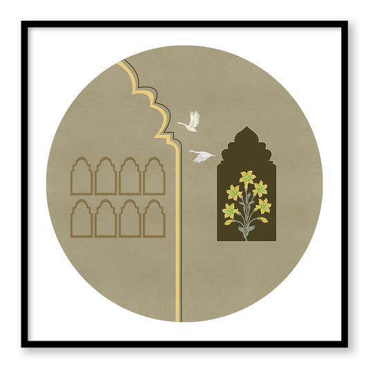 Grove 6 (Square) Nature Art Canvas Print for Wall