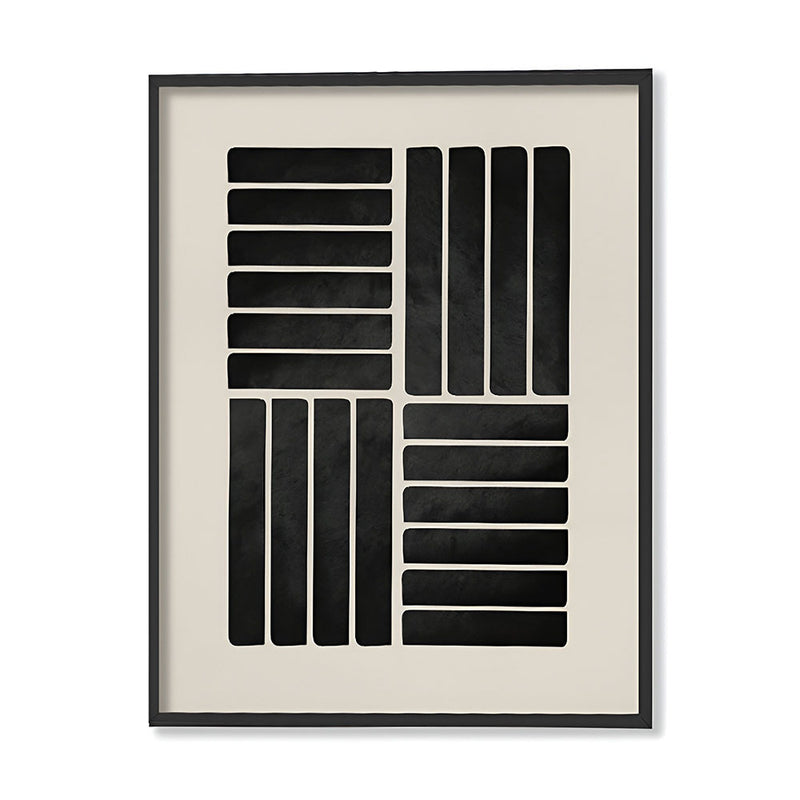 Harmony 4 Black and White Artwork Canvas Print