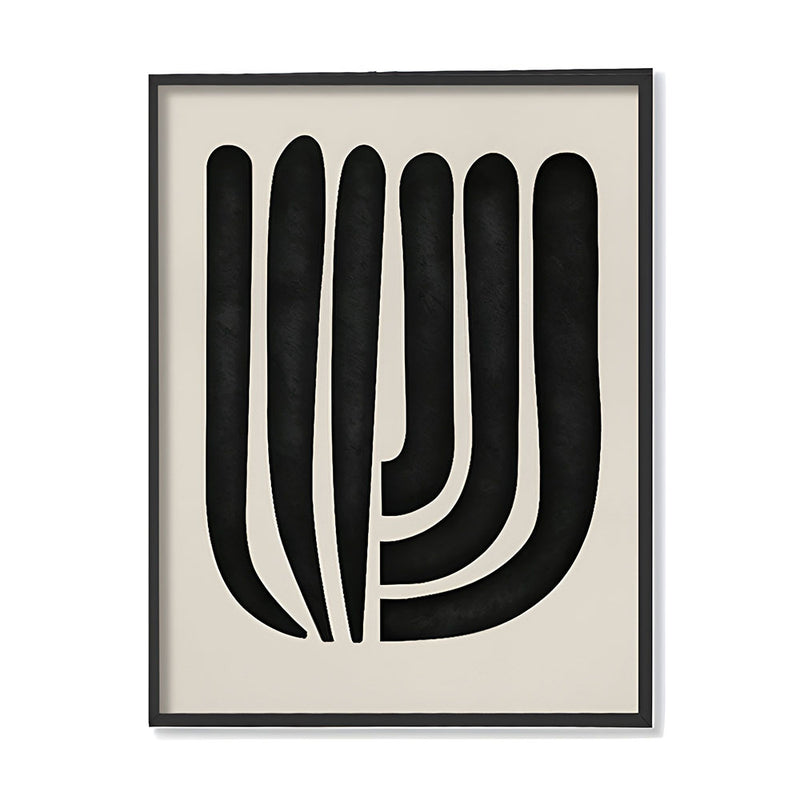 Harmony 6 Black and White Artwork Canvas Print