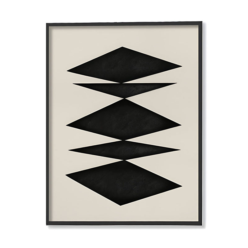 Harmony 9 Black and White Artwork Canvas Print