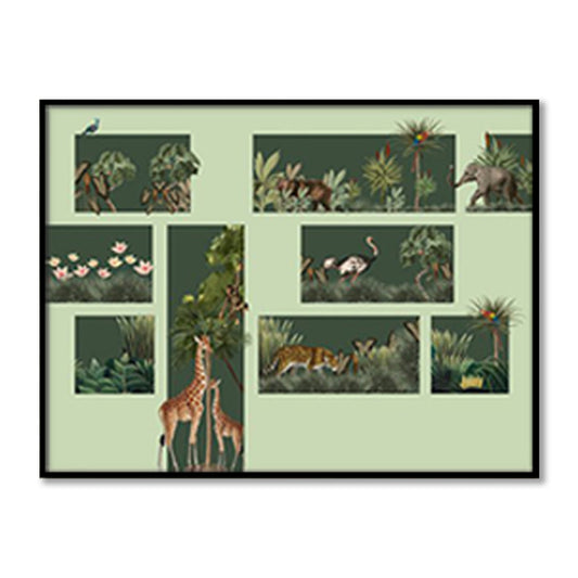 Jungle Safari Wall Artwork | Nature Canvas Painting for Wall | Wall Decor | Wall Painting