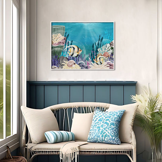 Go Underwater Wall Artwork for Kids Room | Nature Canvas Painting for Wall | Wall Decor | Wall Painting
