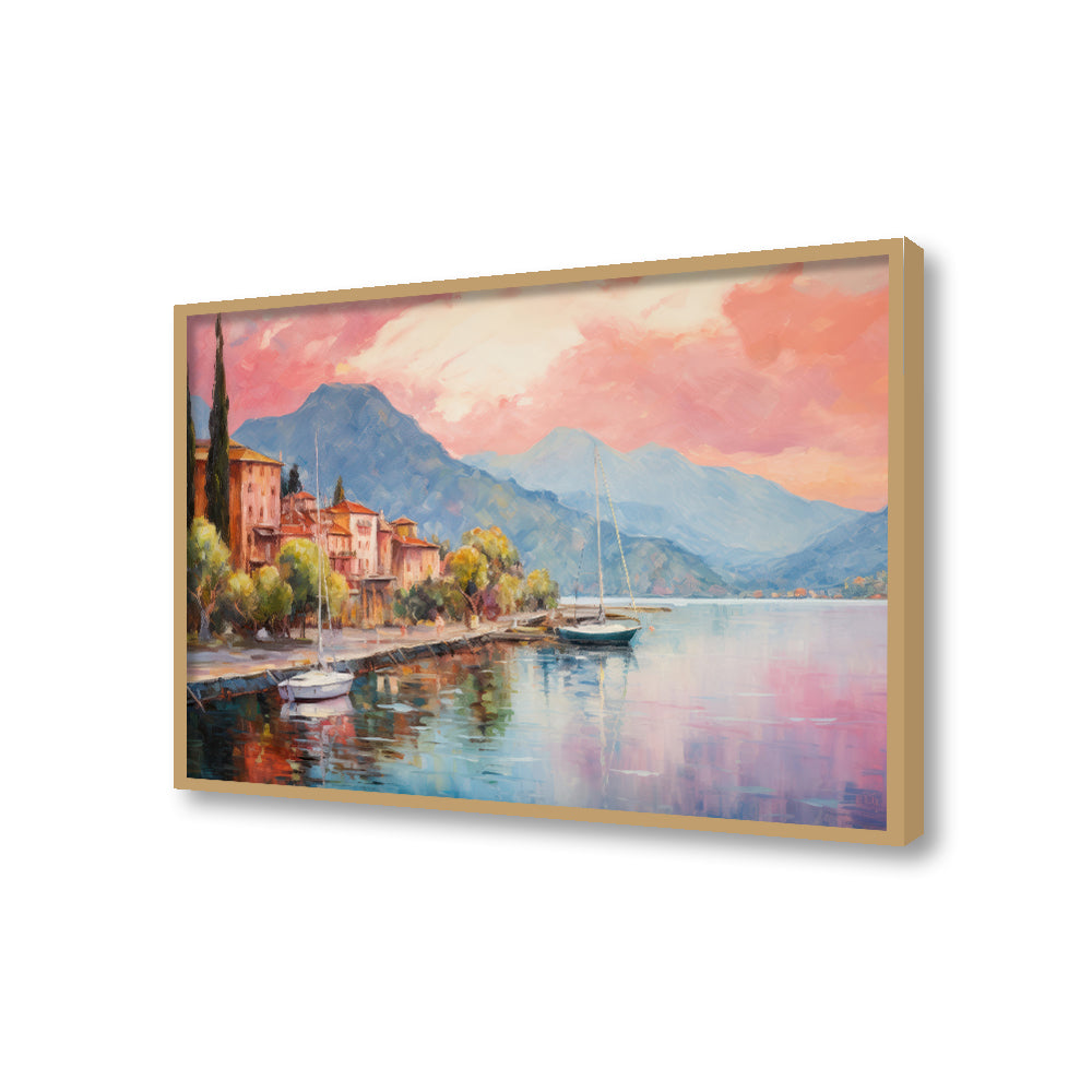 Lake Como, Italy 2 Wall Artwork | Nature Canvas Painting for Wall | Wall Decor | Wall Painting