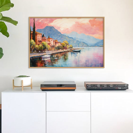 Lake Como, Italy 2 Wall Artwork | Nature Canvas Painting for Wall | Wall Decor | Wall Painting
