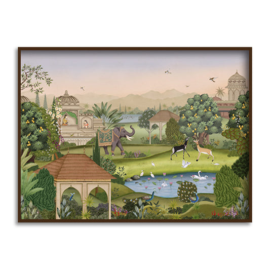 Madhuban Traditional Wall Artwork | Nature Canvas Painting for Wall | Wall Decor | Wall Painting