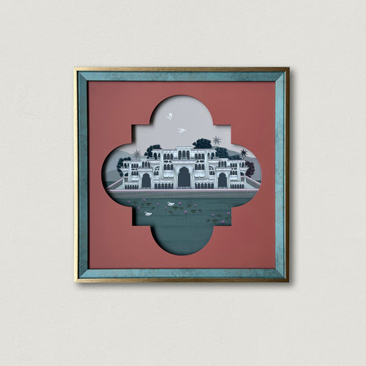 City of Lakes 6 Mixed Media Wall Art for Home Decor| Canvas Painting Artwork for Wall | Wall Decor | Wall Painting for Cafe, Restaurant, Living Room, Home Decor