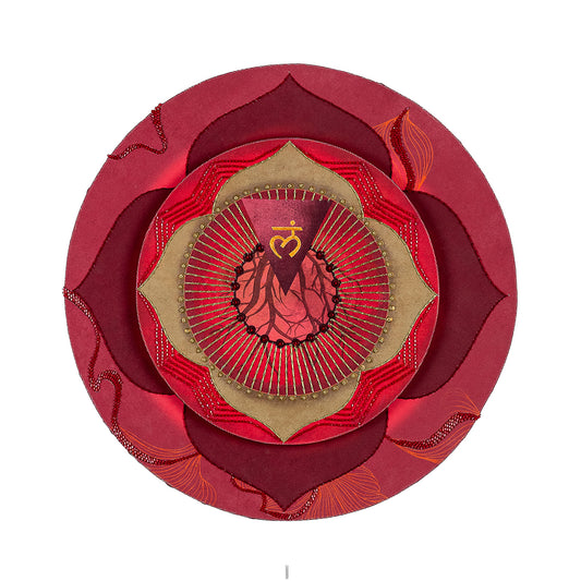 Seven Chakras - Muladhara Chakra Mixed Media Wall Art for Home Decor| Canvas Painting Artwork for Wall | Wall Decor | Wall Painting for Cafe, Restaurant, Living Room, Home Decor