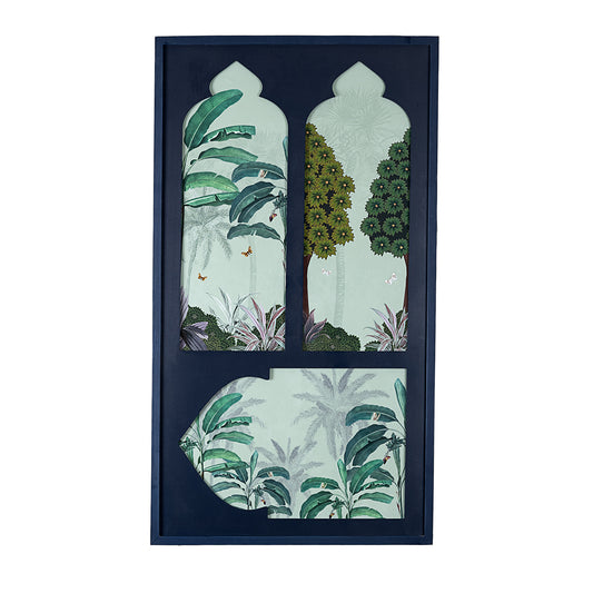 Pichwai Garden 5 Mixed Media Wall Art for Home Decor| Canvas Painting Artwork for Wall | Wall Decor | Wall Painting for Cafe, Restaurant, Living Room, Home Decor