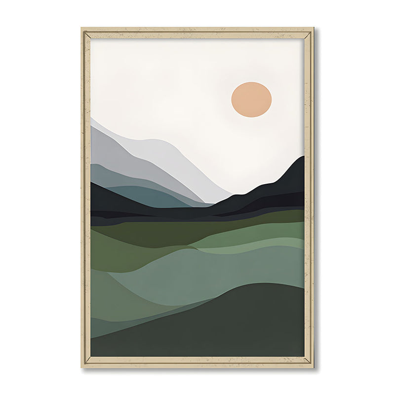 Mountain Echo 1 Scandinavian Artwork Canvas Print for Wall