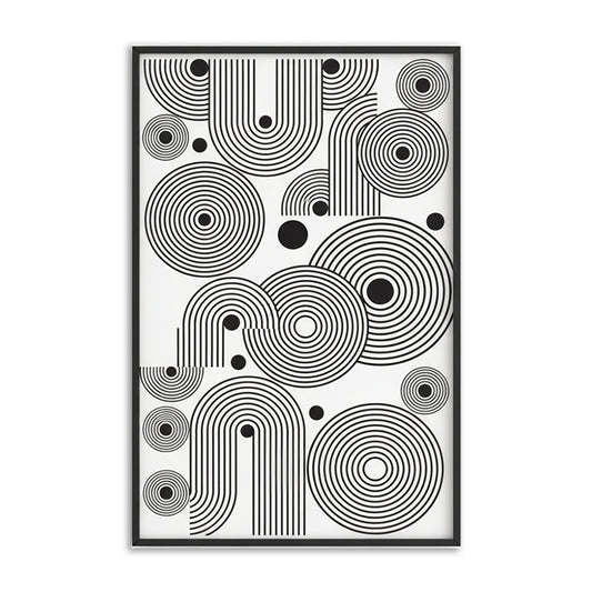 Mystic Swirls | Black and White | Abstract Canvas Painting for Wall | Wall Decor | Wall Painting