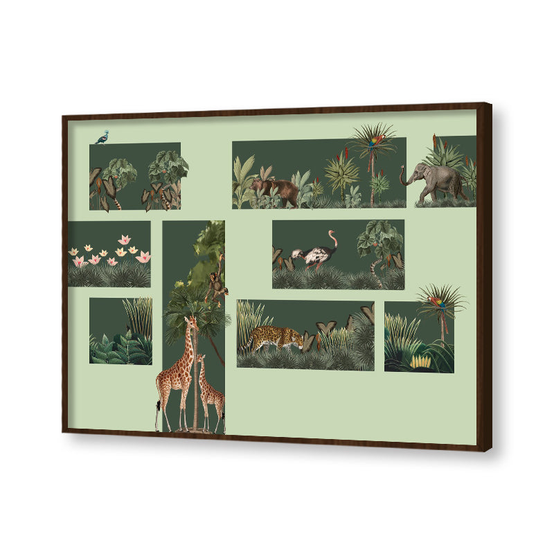 Jungle Safari Wall Artwork | Nature Canvas Painting for Wall | Wall Decor | Wall Painting