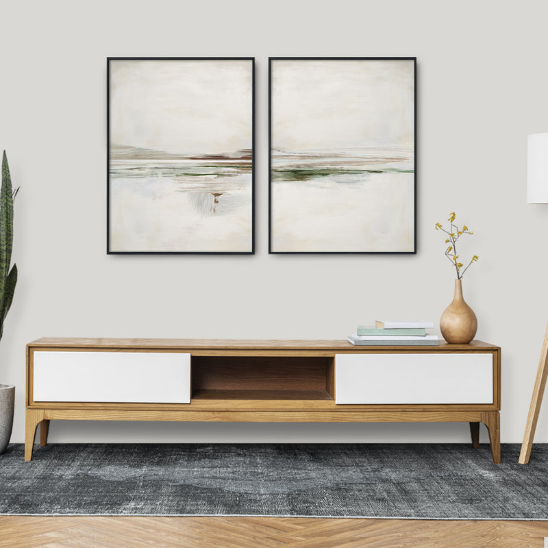 Minimal Abstract Scenery - Set of 2 Abstract Canvas Wall Art Print