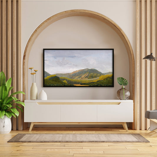 Misty Valley 1 Wall Artwork | Nature Canvas Painting for Wall | Wall Decor | Wall Painting