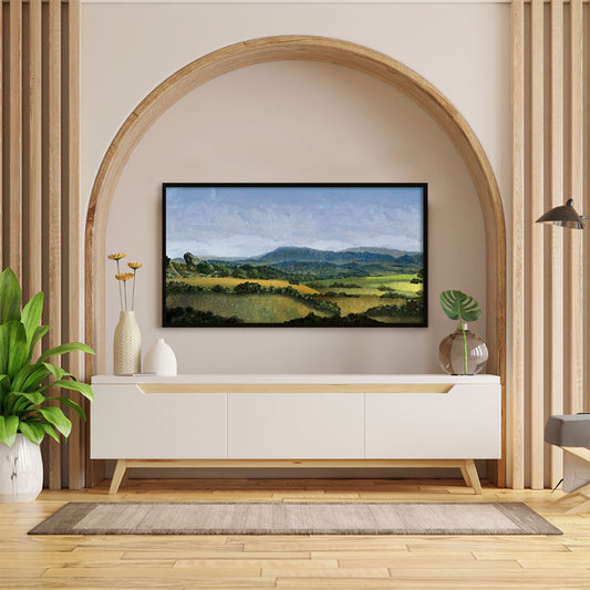 Misty Valley 2 Wall Artwork | Nature Canvas Painting for Wall | Wall Decor | Wall Painting