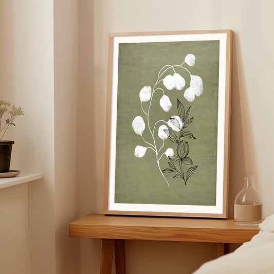 Nature's Outline 2 Scandinavian Wall Artwork | Nature Canvas Painting for Wall | Wall Decor | Wall Painting