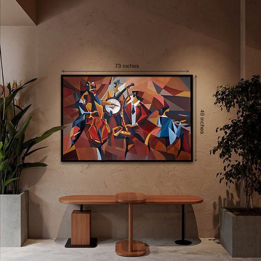 Jazz It Hand Painted Wall Art for Home Decor| Canvas Painting Artwork for Wall | Wall Decor | Wall Painting for Cafe, Restaurant, Living Room, Home Decor
