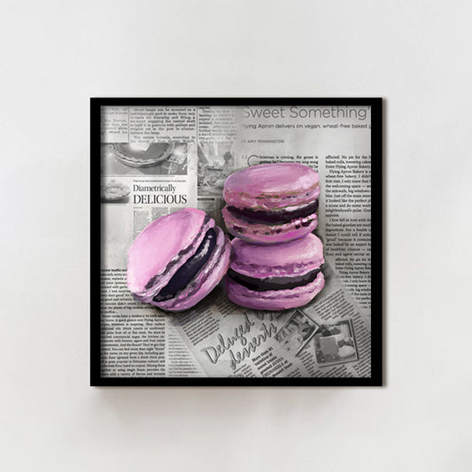 Grub Club - Macaroons Vintage Wall Artwork | Pop Canvas Painting for Wall | Wall Decor | Wall Painting for Living Room | Bedroom